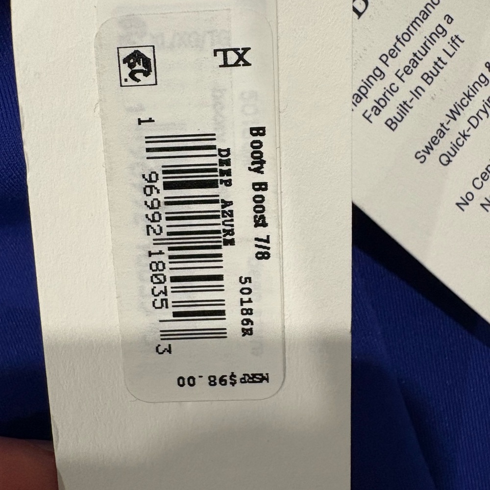 Spanx Booty Boost 7/8 Leggings | color: deep azure | size Xl - Picture 5 of 8